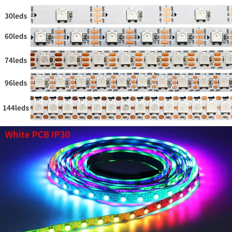 Hot Sell DC5V WS2812B RGB Led  - Ws2812B Strip 5V 评论和价格