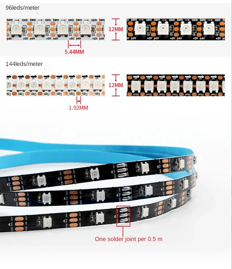 Hot Sell DC5V WS2812B RGB Led  - Ws2812B Strip 5V 评论和价格