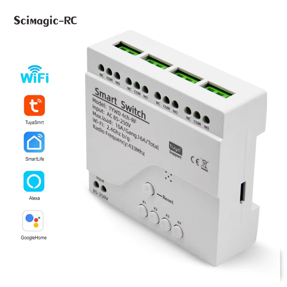 Smart Tuya Switch 4CH Relay Mo - Relay Module 4 Channel 评论和价格