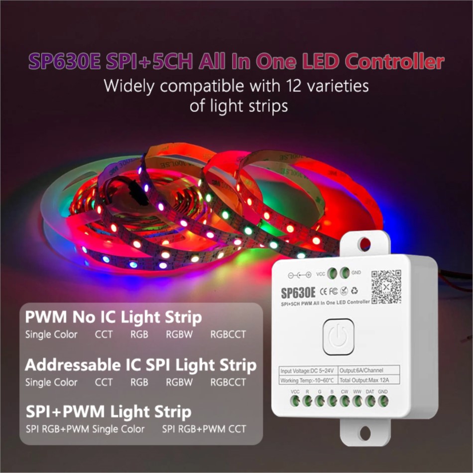 Smart BT SP630E All In 1 LED 5 - Ws2812B Strip 5V 评论和价格